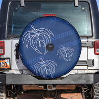Aloha Hawaii Acacia Koa Leaves Spare Tire Cover Navy Kakau Tribal Pattern LT05 Navy - Polynesian Pride