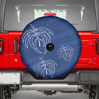 Aloha Hawaii Acacia Koa Leaves Spare Tire Cover Navy Kakau Tribal Pattern LT05 - Polynesian Pride