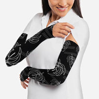 Aloha Hawaii Acacia Koa Leaves Arm Sleeves Black Kakau Tribal Pattern LT05 - Polynesian Pride