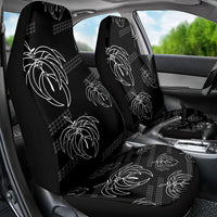 Aloha Hawaii Acacia Koa Leaves Car Seat Cover Black Kakau Tribal Pattern LT05 - Polynesian Pride