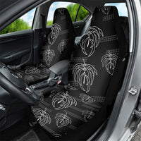 Aloha Hawaii Acacia Koa Leaves Car Seat Cover Black Kakau Tribal Pattern LT05 - Polynesian Pride