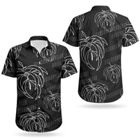 Aloha Hawaii Acacia Koa Leaves Couples Matching Puletasi and Hawaiian Shirt Black Kakau Tribal Pattern LT05 - Polynesian Pride