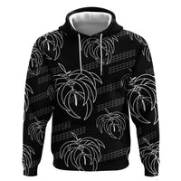 Aloha Hawaii Acacia Koa Leaves Hoodie Black Kakau Tribal Pattern LT05 Pullover Hoodie Black - Polynesian Pride