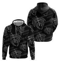Aloha Hawaii Acacia Koa Leaves Hoodie Black Kakau Tribal Pattern LT05 - Polynesian Pride