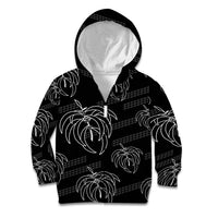 Aloha Hawaii Acacia Koa Leaves Kid Hoodie Black Kakau Tribal Pattern LT05 Zip Hoodie Black - Polynesian Pride