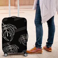 Aloha Hawaii Acacia Koa Leaves Luggage Cover Black Kakau Tribal Pattern LT05 Black - Polynesian Pride