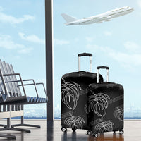 Aloha Hawaii Acacia Koa Leaves Luggage Cover Black Kakau Tribal Pattern LT05 - Polynesian Pride