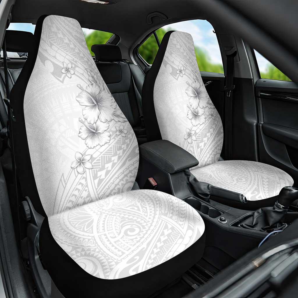 Lotu Tamaiti Samoa Car Seat Cover White Sunday Polynesian Tribal Pattern Elegant Style