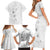 Lotu Tamaiti Samoa Family Matching Short Sleeve Bodycon Dress and Hawaiian Shirt White Sunday Polynesian Tribal Pattern Elegant Style