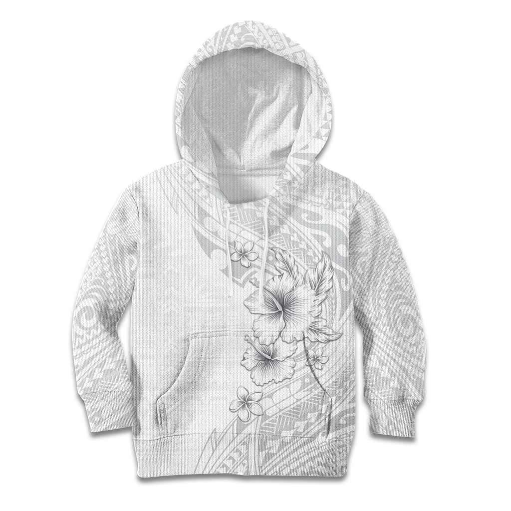 Lotu Tamaiti Samoa Kid Hoodie White Sunday Polynesian Tribal Pattern Elegant Style