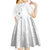 Lotu Tamaiti Samoa Kid Short Sleeve Dress White Sunday Polynesian Tribal Pattern Elegant Style