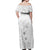 Lotu Tamaiti Samoa Off Shoulder Maxi Dress White Sunday Polynesian Tribal Pattern Elegant Style