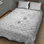 Lotu Tamaiti Samoa Quilt Bed Set White Sunday Polynesian Tribal Pattern Elegant Style