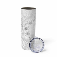 Lotu Tamaiti Samoa Skinny Tumbler White Sunday Polynesian Tribal Pattern Elegant Style