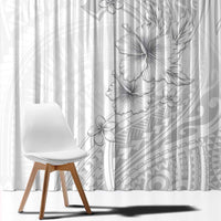 Lotu Tamaiti Samoa Window Curtain White Sunday Polynesian Tribal Pattern Elegant Style