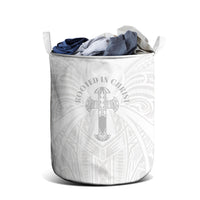 Samoa Christian Laundry Basket Rooted In Christ Polynesian Cross LT05 - Polynesian Pride
