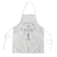 Samoa Christian Apron Rooted In Christ Polynesian Cross LT05 White - Polynesian Pride