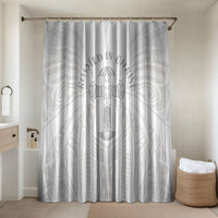 Samoa Christian Bathroom Set Rooted In Christ Polynesian Cross LT05 Shower Curtain Only White - Polynesian Pride