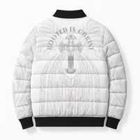 Samoa Christian Bomber Puffer Jacket Rooted In Christ Polynesian Cross LT05 - Polynesian Pride