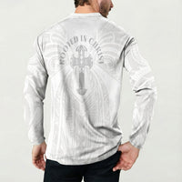 Samoa Christian Button Sweatshirt Rooted In Christ Polynesian Cross LT05 - Polynesian Pride