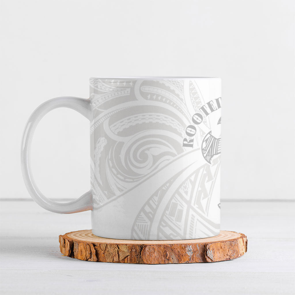 Samoa Christian Ceramic Mug Rooted In Christ Polynesian Cross LT05 White - Polynesian Pride