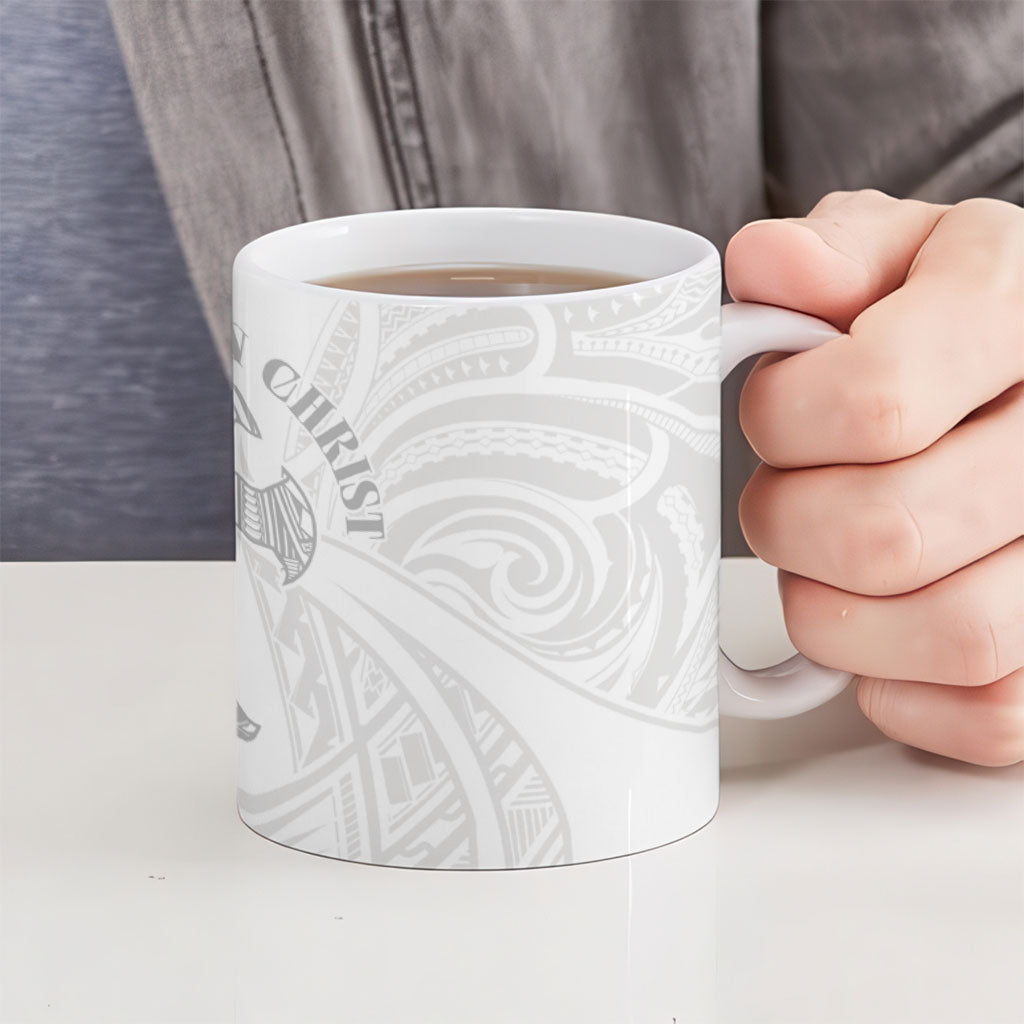 Samoa Christian Ceramic Mug Rooted In Christ Polynesian Cross LT05 - Polynesian Pride