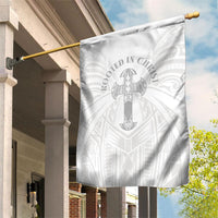 Samoa Christian Garden Flag Rooted In Christ Polynesian Cross LT05 House Flag White - Polynesian Pride