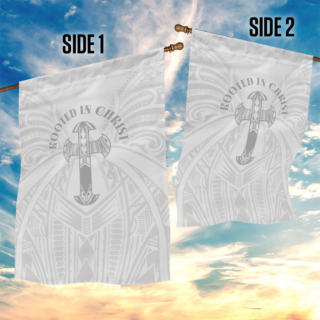 Samoa Christian Garden Flag Rooted In Christ Polynesian Cross LT05 - Polynesian Pride