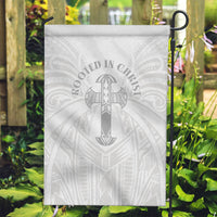 Samoa Christian Garden Flag Rooted In Christ Polynesian Cross LT05 Garden Flag White - Polynesian Pride
