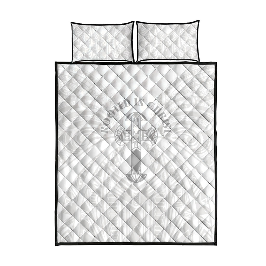 Samoa Christian Quilt Bed Set Rooted In Christ Polynesian Cross LT05 - Polynesian Pride
