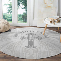 Samoa Christian Round Carpet Rooted In Christ Polynesian Cross LT05 - Polynesian Pride