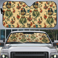 Hawaii Halloween Auto Sun Shade Spooky Tropical Hula Zombie LT05 Beige - Polynesian Pride