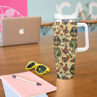 Hawaii Halloween Tumbler With Handle Spooky Tropical Hula Zombie LT05 - Polynesian Pride