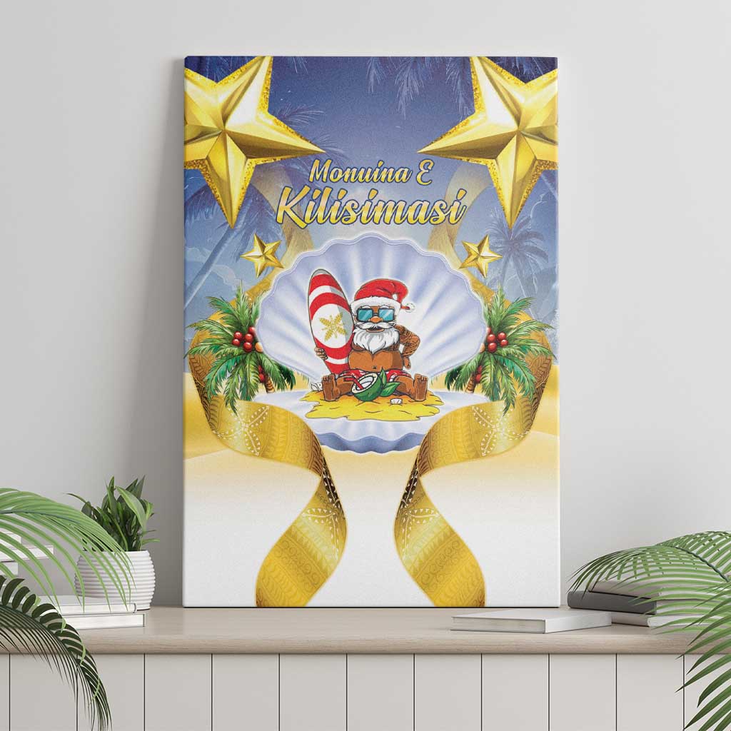 Niue Christmas Canvas Wall Art Seashell Santa Beach Vibes - Polynesian Pride