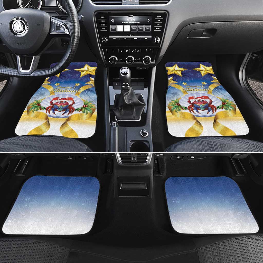Niue Christmas Car Mats Seashell Santa Beach Vibes - Polynesian Pride