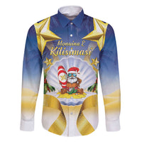 Niue Christmas Family Matching Long Sleeve Bodycon Dress and Hawaiian Shirt Seashell Santa Beach Vibes - Polynesian Pride