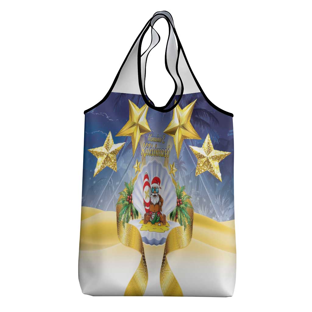 Niue Christmas Grocery Bag Seashell Santa Beach Vibes LT05 - Polynesian Pride