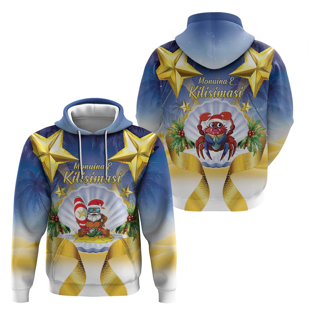 Niue Christmas Hoodie Seashell Santa Beach Vibes - Polynesian Pride