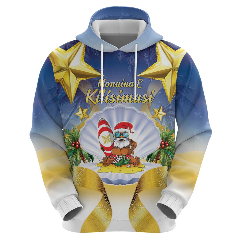 Niue Christmas Hoodie Seashell Santa Beach Vibes - Polynesian Pride