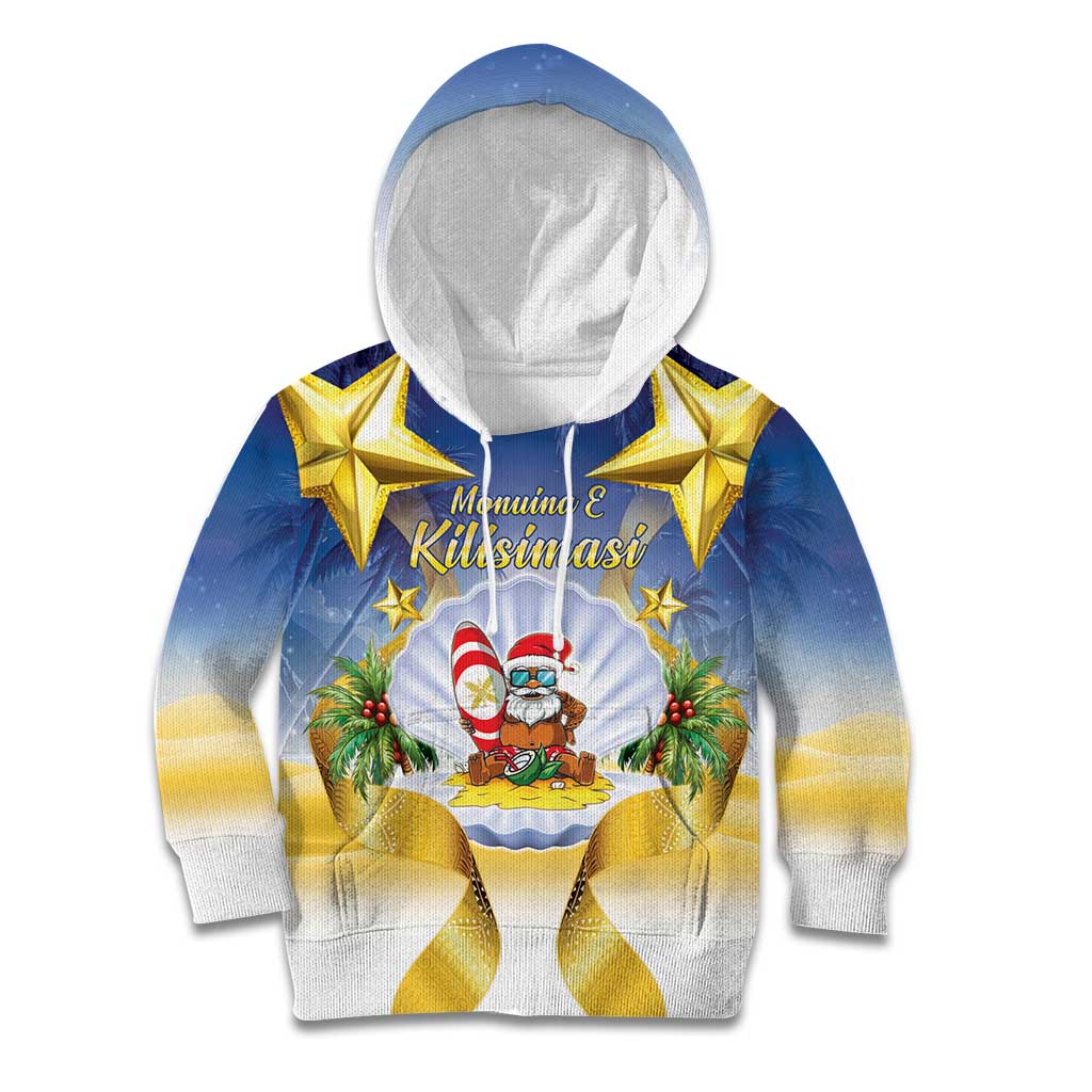 Niue Christmas Kid Hoodie Seashell Santa Beach Vibes - Polynesian Pride