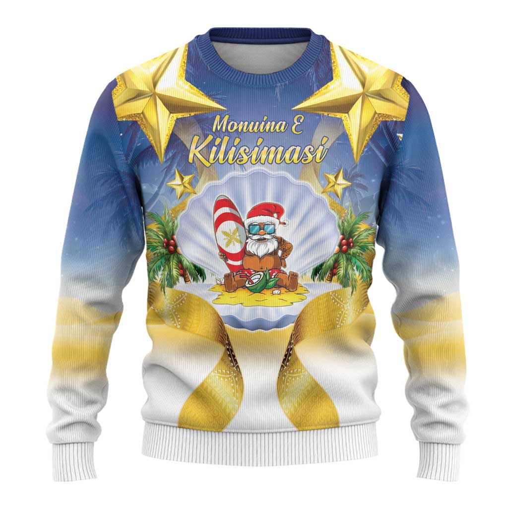 Niue Christmas Ugly Christmas Sweater Seashell Santa Beach Vibes LT05 - Polynesian Pride