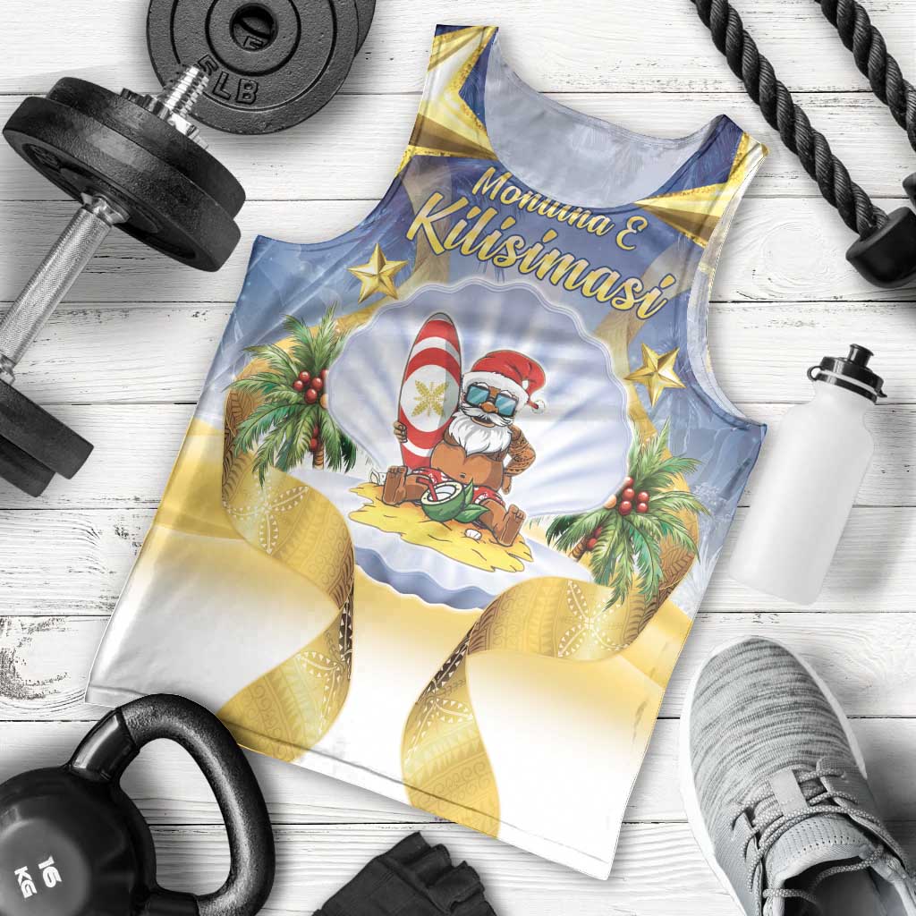 Niue Christmas Men Tank Top Seashell Santa Beach Vibes - Polynesian Pride