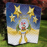 Niue Christmas Quilt Seashell Santa Beach Vibes - Polynesian Pride