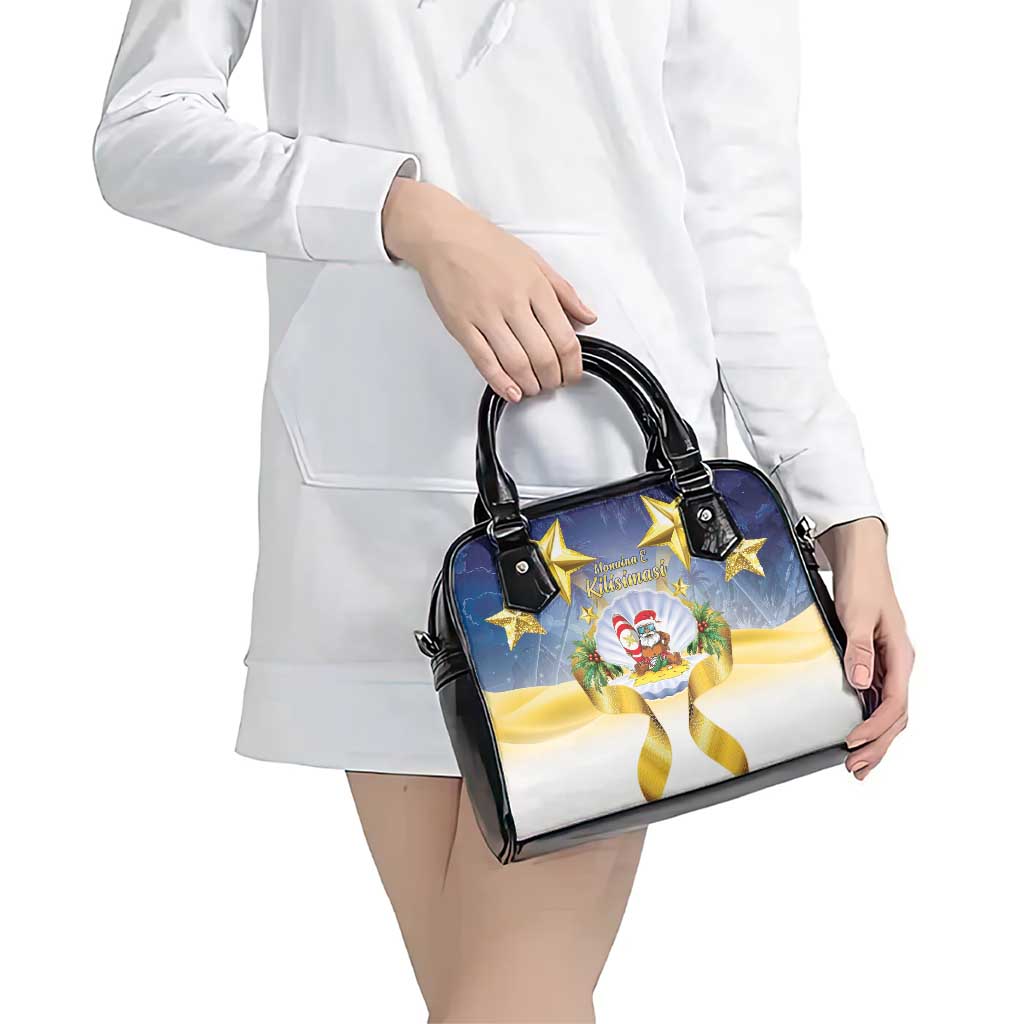 Niue Christmas Shoulder Handbag Seashell Santa Beach Vibes - Polynesian Pride