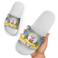 Niue Christmas Slide Sandals Seashell Santa Beach Vibes LT05 - Polynesian Pride