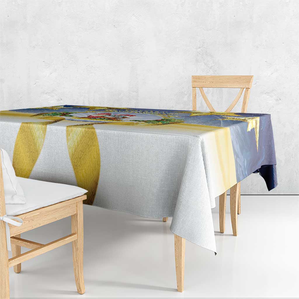 Niue Christmas Tablecloth Seashell Santa Beach Vibes LT05 - Polynesian Pride