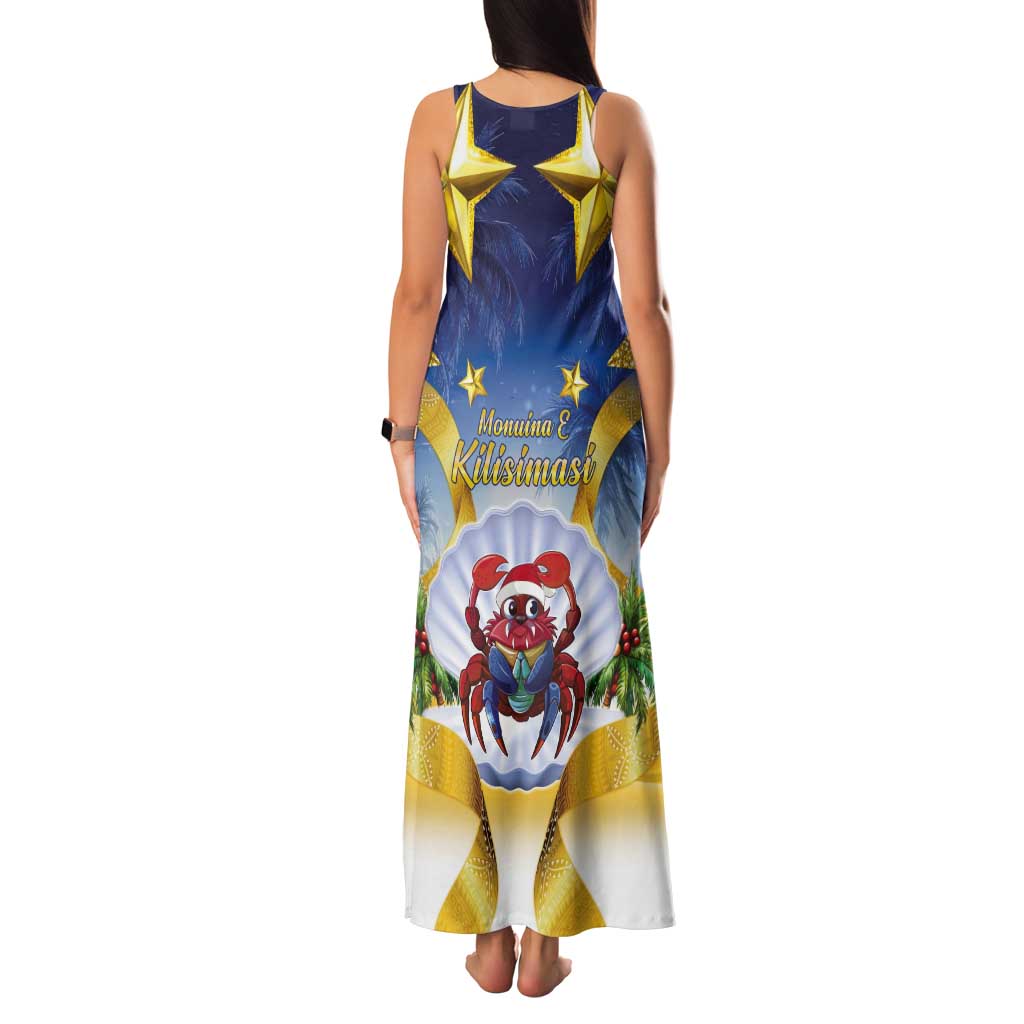 Niue Christmas Tank Maxi Dress Seashell Santa Beach Vibes - Polynesian Pride