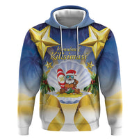 Niue Christmas Zip Hoodie Seashell Santa Beach Vibes - Polynesian Pride