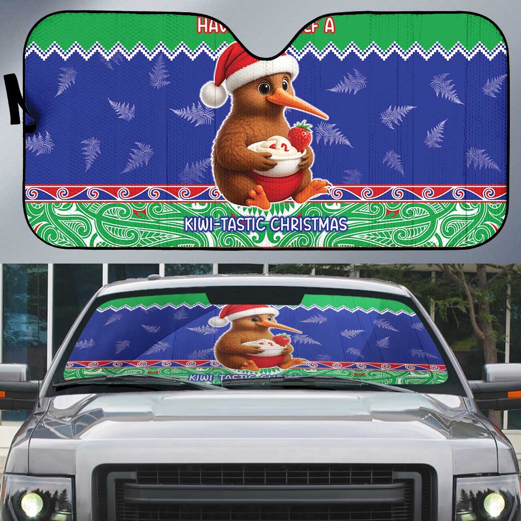 New Zealand Christmas Auto Sun Shade Have Yourself A Kiwi-tastic Christmas - Polynesian Pride