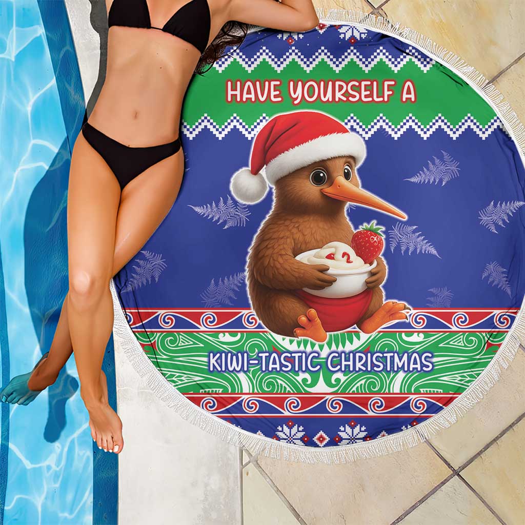 New Zealand Christmas Beach Blanket Have Yourself A Kiwi-tastic Christmas - Polynesian Pride
